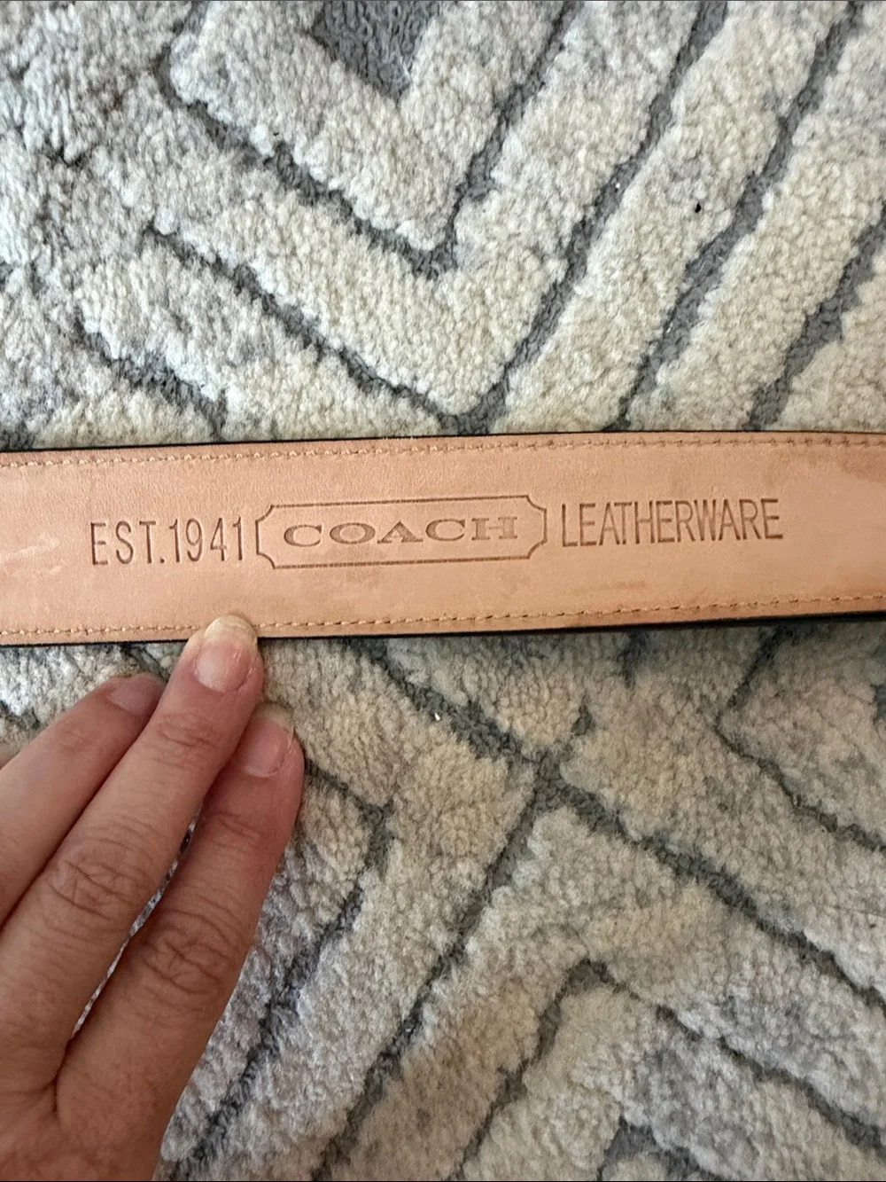 Coach Brown Leather Belt with Silver Buckle